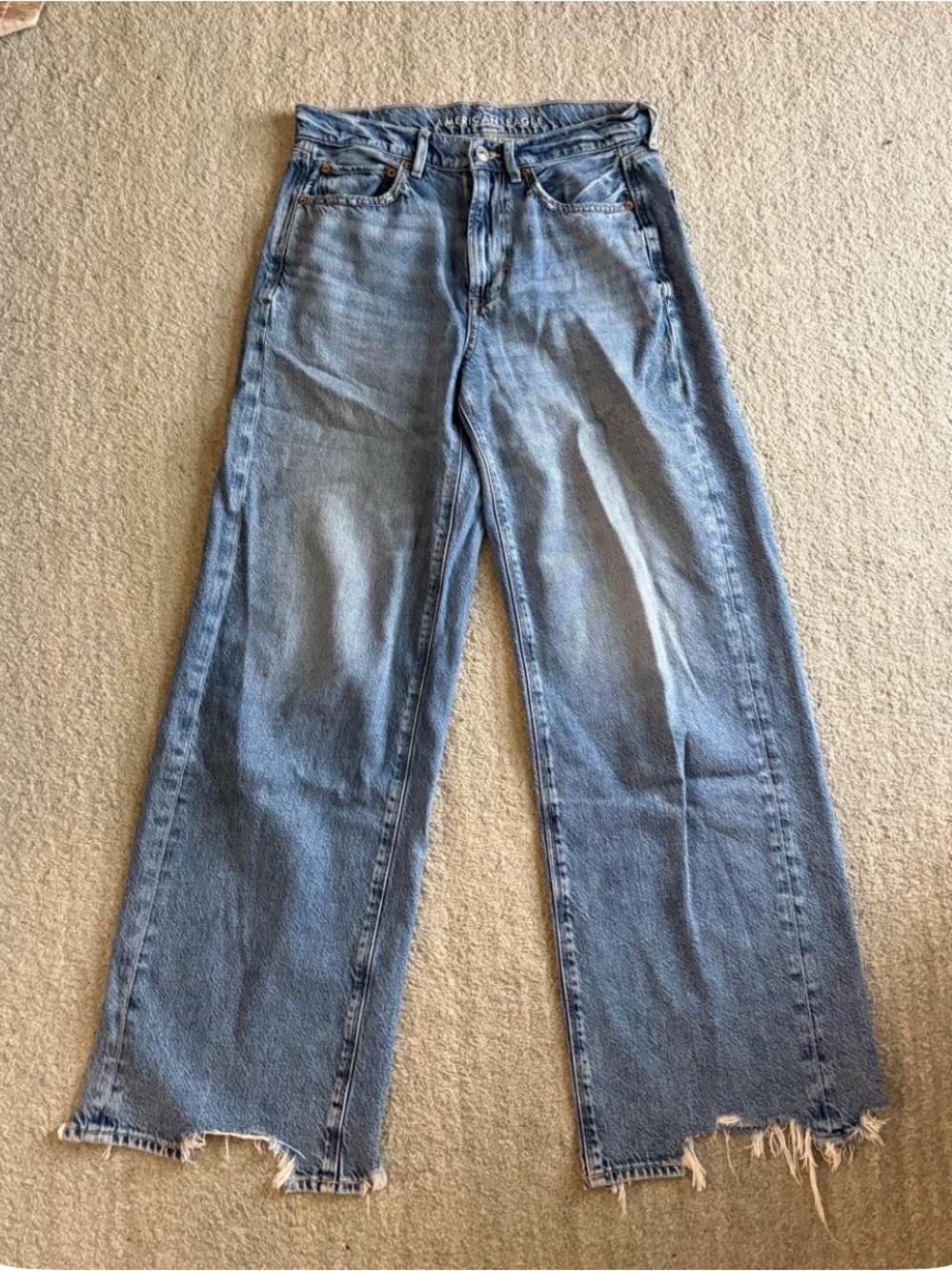 American Eagle Outfitters Light Blue Denim Waistband Jeans